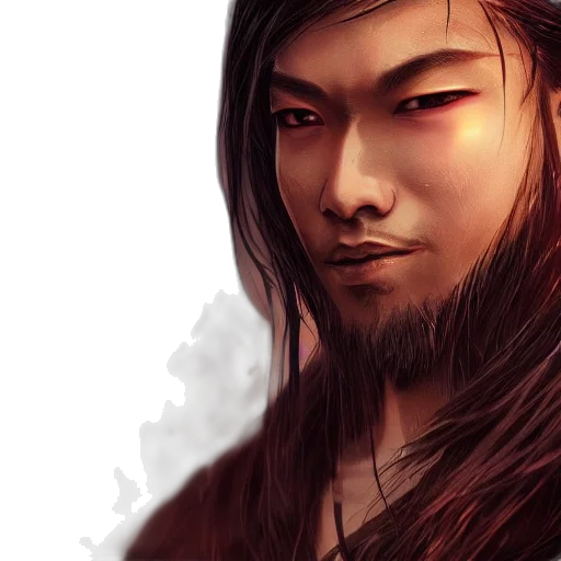face, photorealistic, fantasy art, oil painting transparent PNG cut-out
