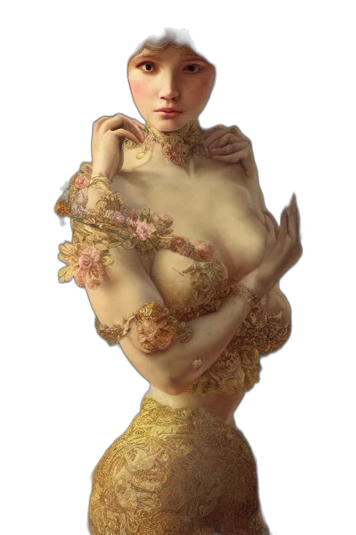 dress, jewelry, crown, flower transparent PNG cut-out