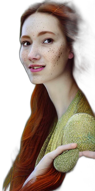 face, hair, dress, dragon, photorealistic, fantasy art, oil painting, 3d render transparent PNG cut-out