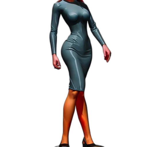 dress, robot, staff, concept art transparent PNG cut-out