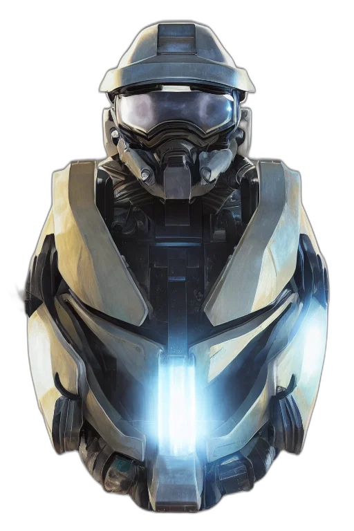 robot, face, weapon, concept art transparent PNG cut-out