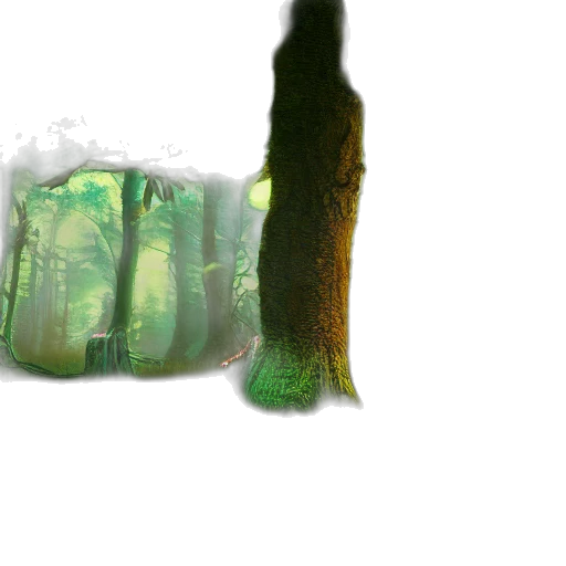 bottle, tree, creature, hair transparent PNG cut-out