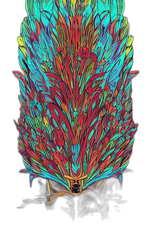 crown, dragon, mask, jacket transparent PNG cut-out