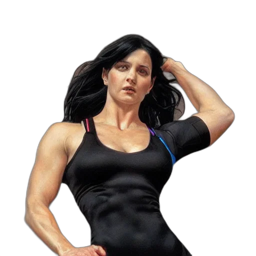 photorealistic, concept art, 3d render, comic book art, athletic, woman, black, hair transparent PNG cut-out