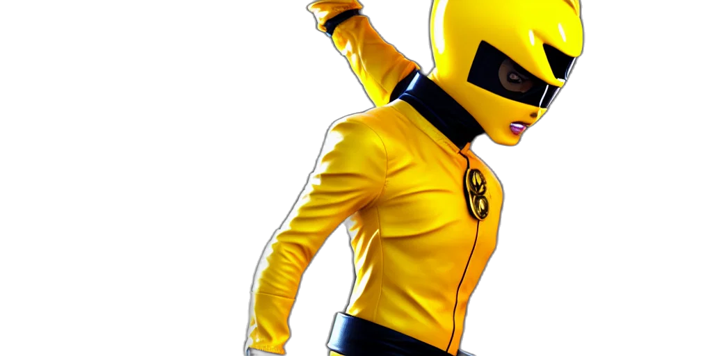 jacket, comic book art, concept art, 3d render, golden, symmetry, yellow, ranger transparent PNG cut-out