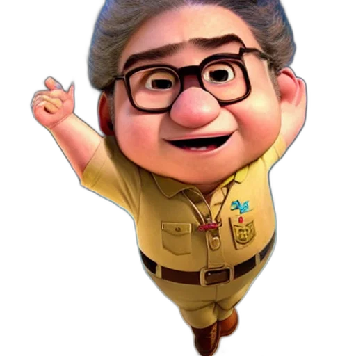 staff, jacket, cartoon, 3d render, concept art, photorealistic, russell transparent PNG cut-out