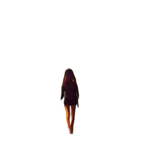 dress, hair, jacket, creature, pixel art, concept art, 3d render, photorealistic transparent PNG cut-out