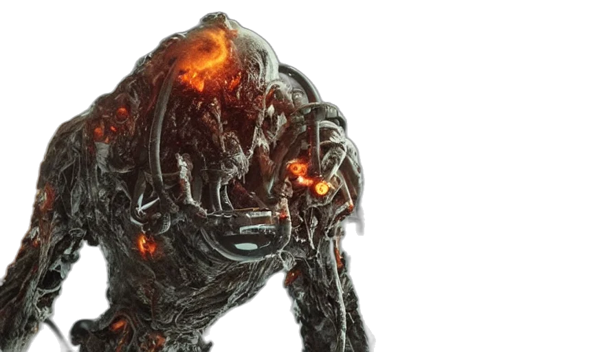 robot, creature, concept art, 3d render, big, budget, science, fiction transparent PNG cut-out