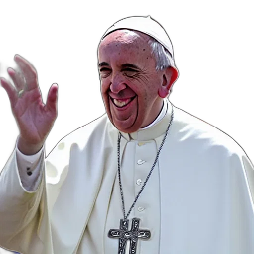 hippy, pope, francis, rainbow transparent PNG cut-out