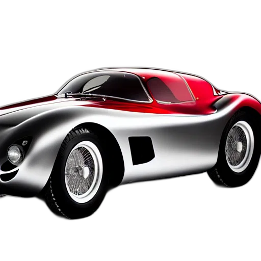 car, 3d render, photorealistic, concept art, cartoon, retro, futuristic, ferrari transparent PNG cut-out