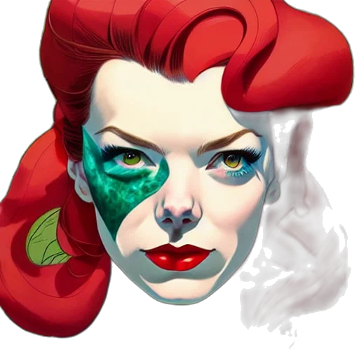 face, mask, concept art, fantasy art, comic book art, photorealistic, red, joshua transparent PNG cut-out