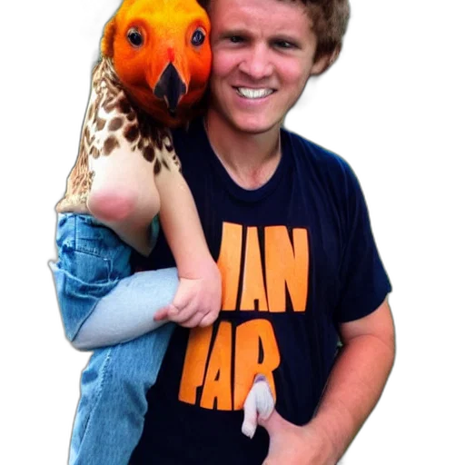 animal, mask, face, creature, human, parrot transparent PNG cut-out