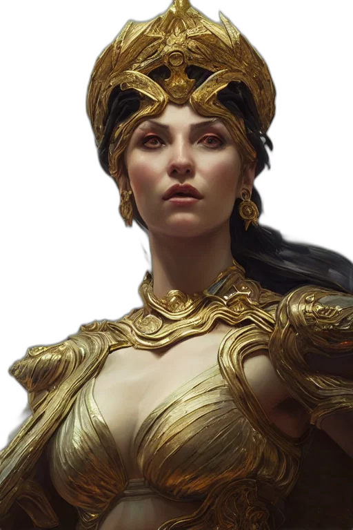 crown, jewelry, face, fantasy art, concept art, photorealistic, comic book art, golden transparent PNG cut-out