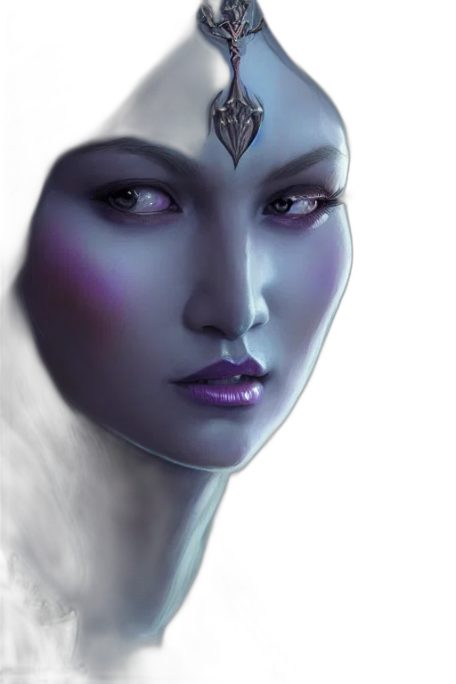 face, mask, jewelry, robot, fantasy art, concept art, photorealistic, 3d render transparent PNG cut-out