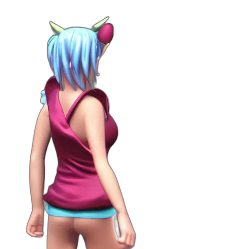 dress, staff, concept art, pixel art, 3d render, fantasy art, blue, pastel transparent PNG cut-out