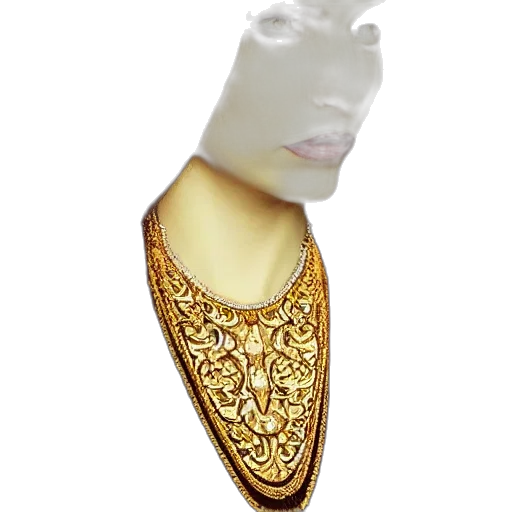 jewelry, crown, mask, shoes, photorealistic, 3d render, golden, vampire transparent PNG cut-out