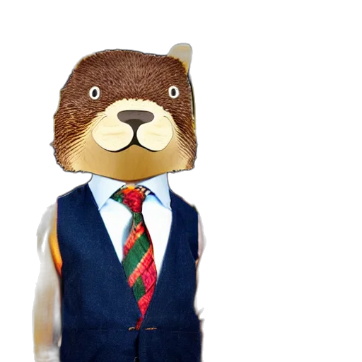 staff, 3d render, cartoon, dignified transparent PNG cut-out