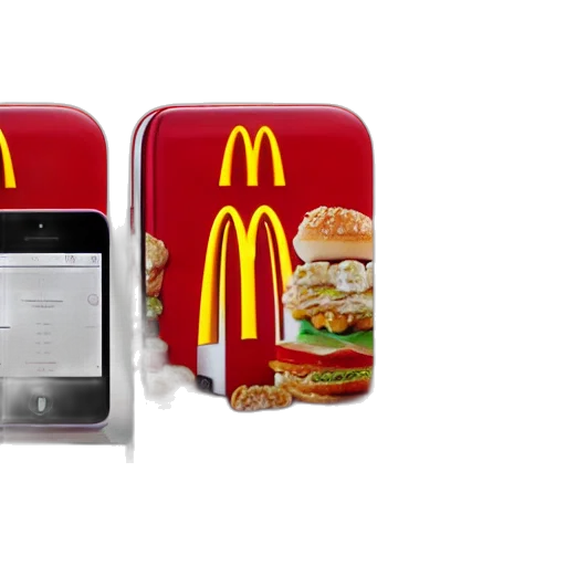food, 3d render, iphone, mcdonalds transparent PNG cut-out