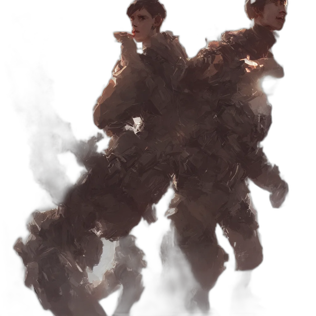 creature, robot, dragon, concept art, 3d render, fantasy art, comic book art, fog transparent PNG cut-out