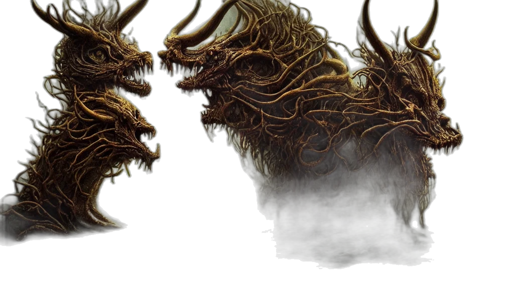 dragon, concept art, fantasy art, photorealistic transparent PNG cut-out
