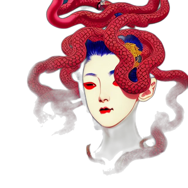 crown, hair, mask, creature transparent PNG cut-out