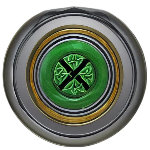 weapon, jewelry, staff, jacket, 3d render, concept art, green, celtic transparent PNG cut-out
