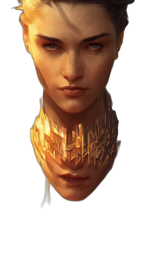 face, crown, mask, staff transparent PNG cut-out