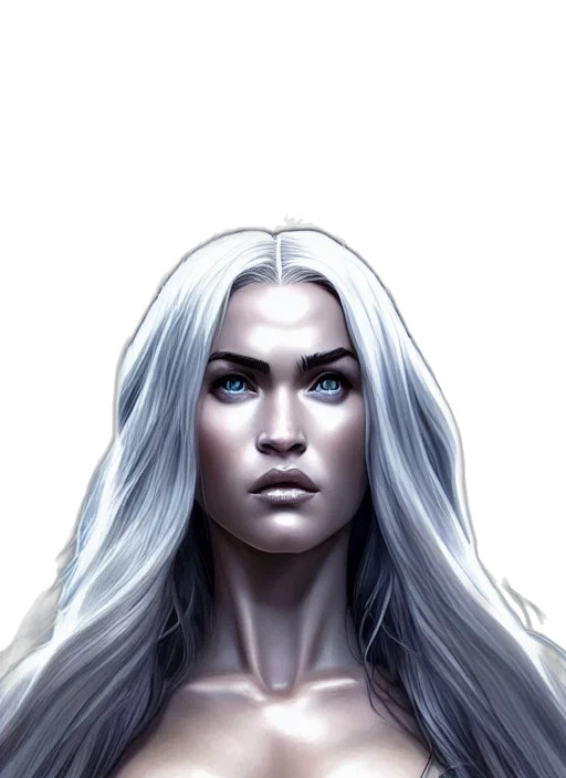 face, hair, fantasy art, comic book art transparent PNG cut-out