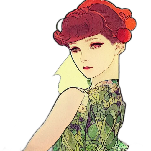 dress, face, pixel art, cartoon transparent PNG cut-out