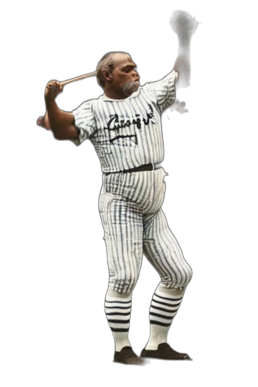 staff, baseball, card, gorilla, wearing, striped, jersey transparent PNG cut-out
