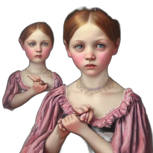 dress, face, jewelry, photorealistic, oil painting, concept art, fantasy art, beautifuly transparent PNG cut-out