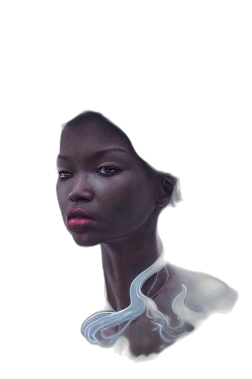 face, robot, dress, crown, photorealistic, concept art, fantasy art, oil painting transparent PNG cut-out