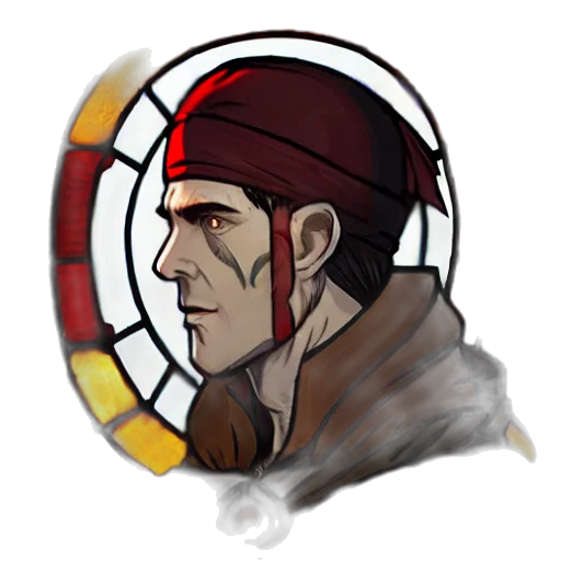 hat, face, concept art, pixel art, fantasy art, comic book art, red, side transparent PNG cut-out