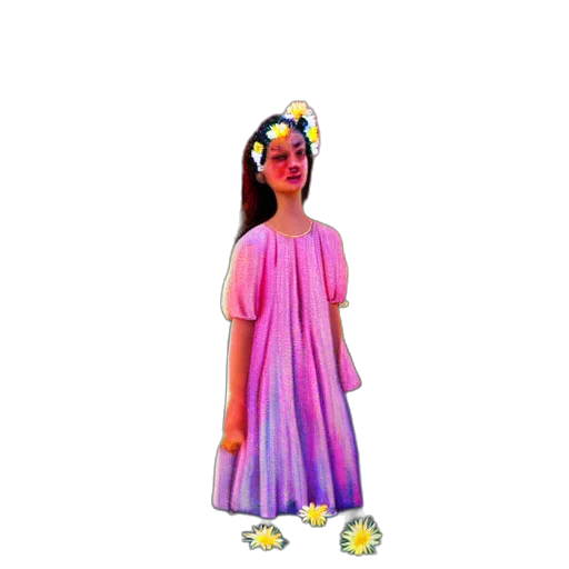 dress, jewelry, crown, staff, vaporwave, 3d render, concept art, pixel art transparent PNG cut-out