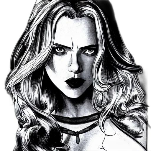 face, comic book art, pencil sketch, cartoon, photorealistic, monochrome, symmetrical, scarlett transparent PNG cut-out