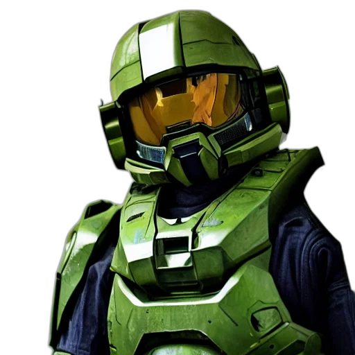 robot, face, concept art, 3d render transparent PNG cut-out