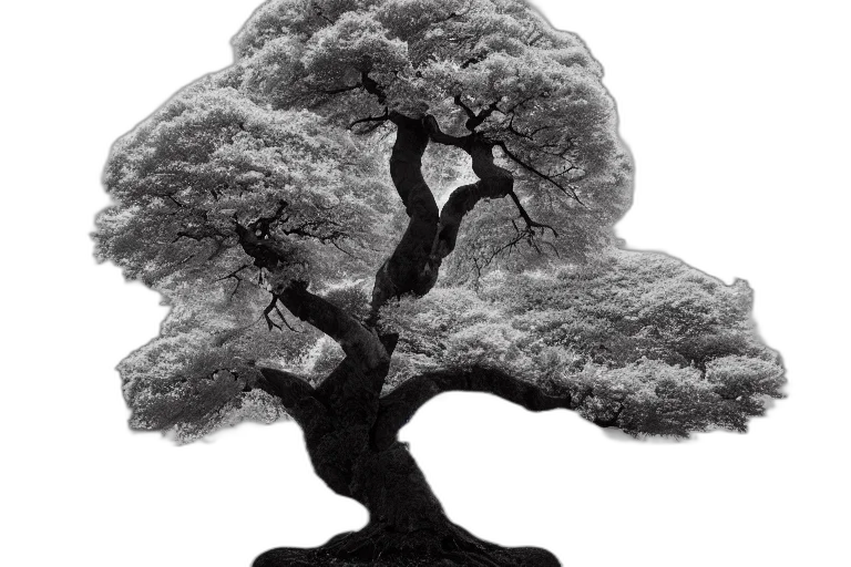 tree, crown, hair, animal, photorealistic, 3d render, concept art, pencil sketch transparent PNG cut-out