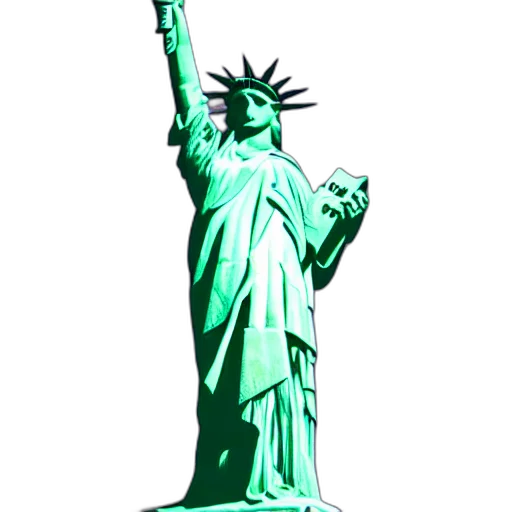 staff, weapon, 3d render, concept art, pixel art, vaporwave, statue, liberty transparent PNG cut-out