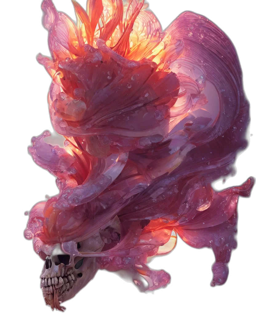 mask, hair, creature, dragon transparent PNG cut-out