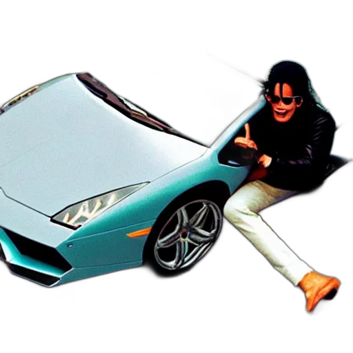 car, jacket, vaporwave, 3d render, concept art, photorealistic, michael, jackson transparent PNG cut-out