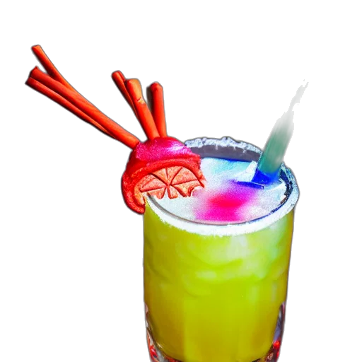 staff, food, weapon, bottle, 3d render, vaporwave, photorealistic, neon lights transparent PNG cut-out