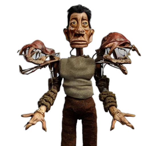 creature, mask, robot, staff transparent PNG cut-out