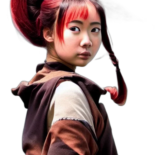 staff, hair, face, photorealistic transparent PNG cut-out