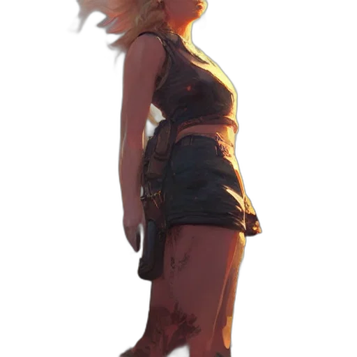 dress, jacket, weapon, staff transparent PNG cut-out