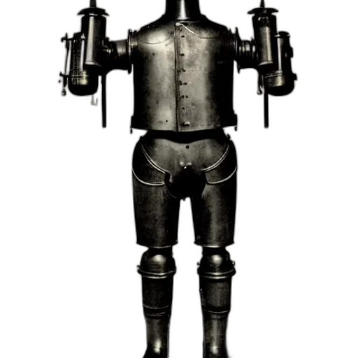 robot, staff, weapon, jacket transparent PNG cut-out