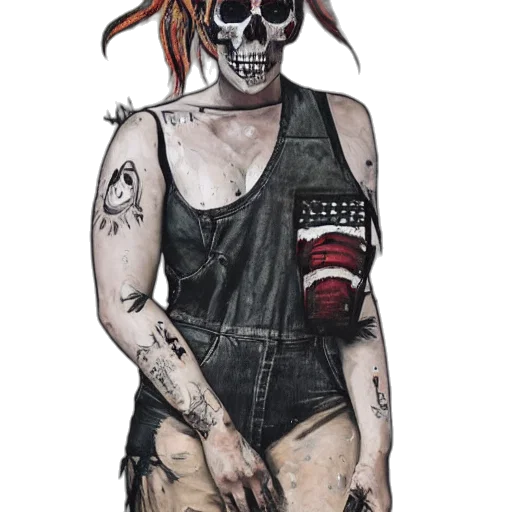 jacket, cyberpunk, concept art, comic book art, watercolor, full, body, pose transparent PNG cut-out