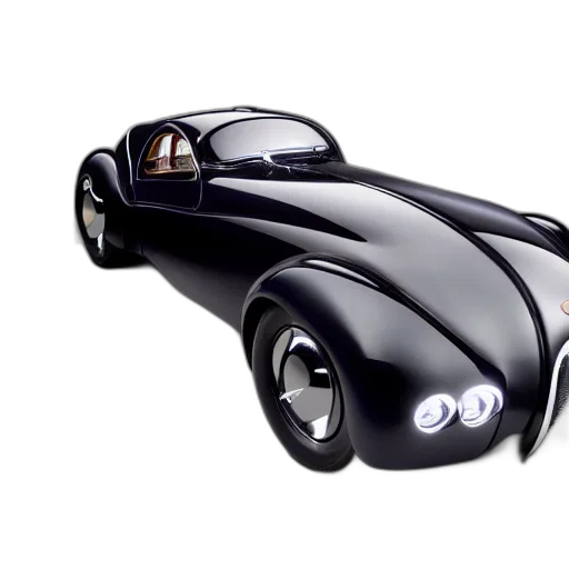 car, 3d render, photorealistic, concept art, retro, futuristic, bugatti, type transparent PNG cut-out
