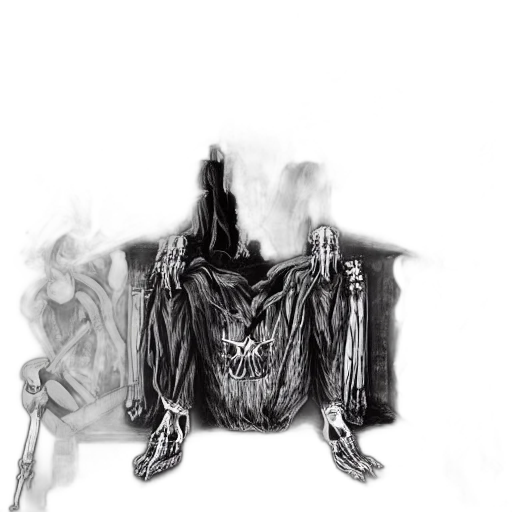 crown, jacket, weapon, mask transparent PNG cut-out