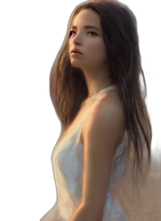 dress, face, hair, creature, photorealistic, fantasy art, oil painting, 3d render transparent PNG cut-out