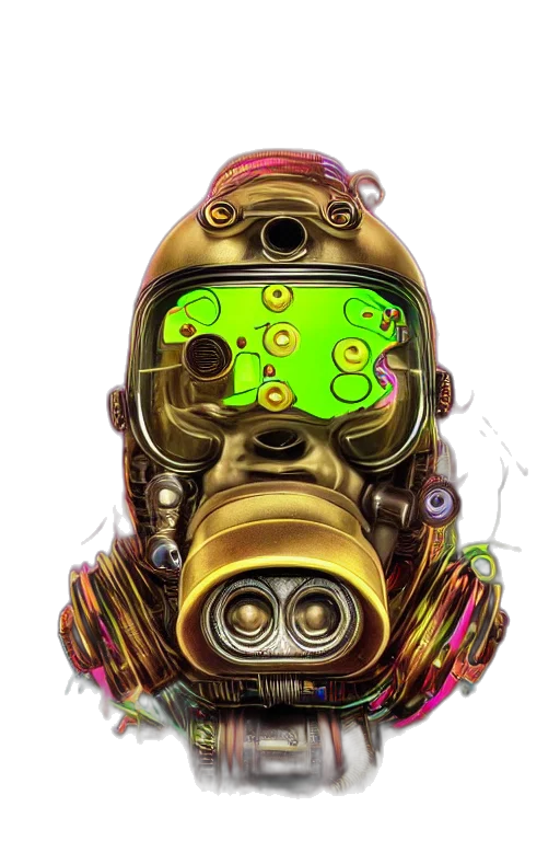 robot, mask, face, weapon transparent PNG cut-out